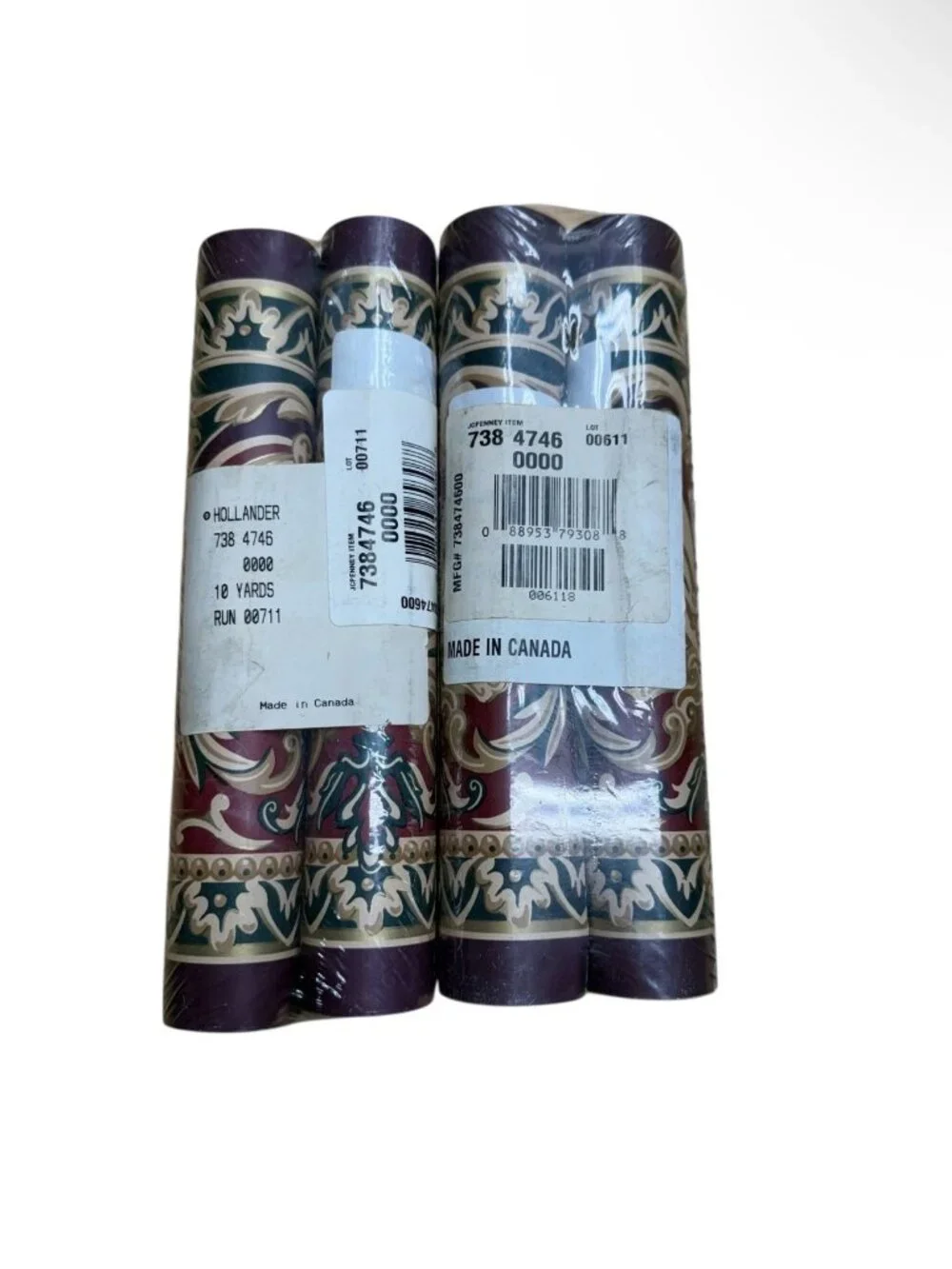 Hollander Vintage Wallpaper Border Rococo Molding Red Green 40 yards 4 Rolls NEW